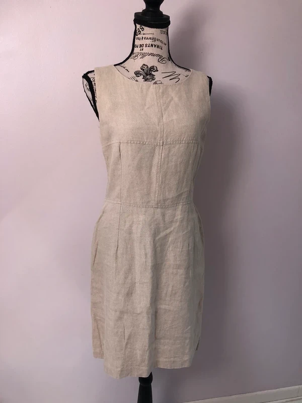🤍 Robe en lin beige – Caroll – T. 40 – Très bon état